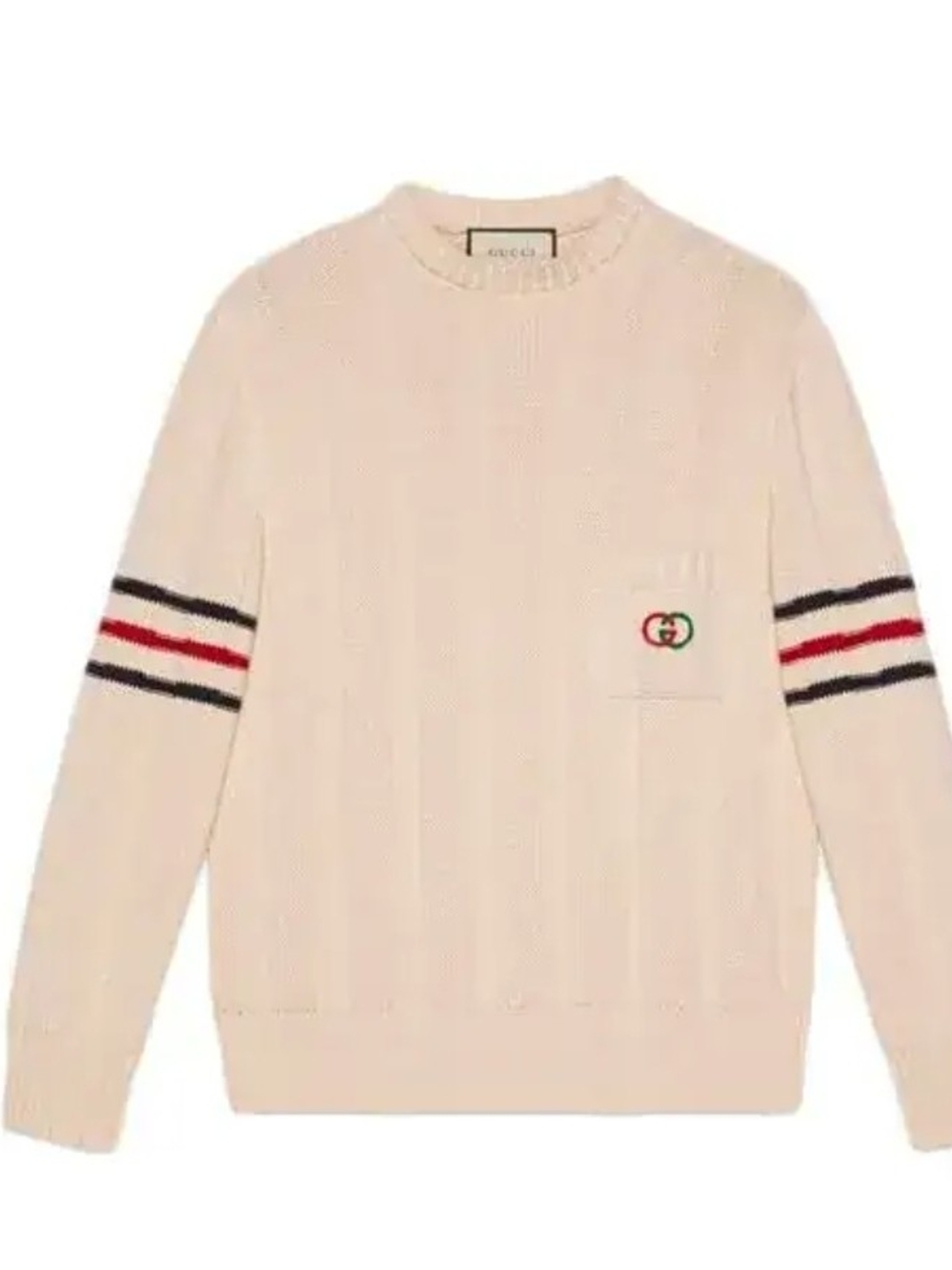 Gucci GG Interlocking Knit Sweater with Signature Stripe